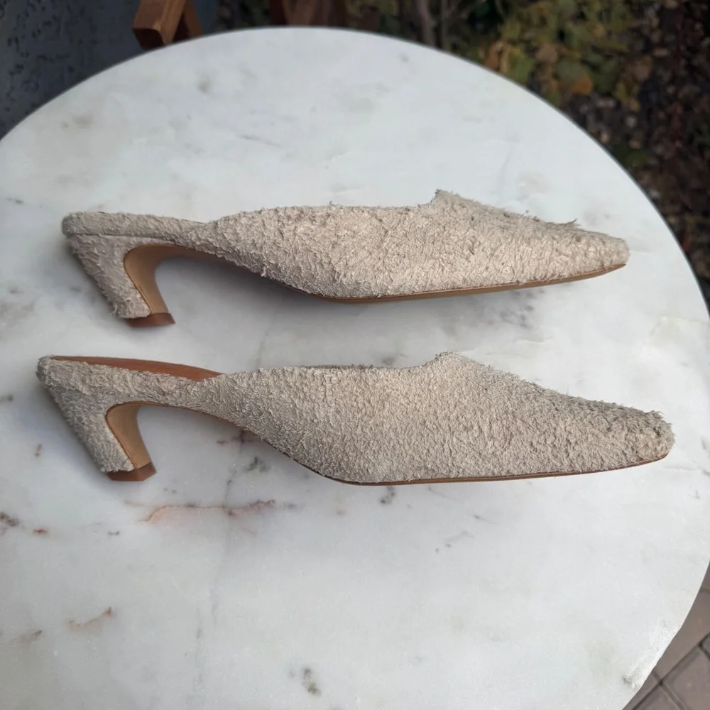 Free People Avenue Kitten Heel Suede Mule